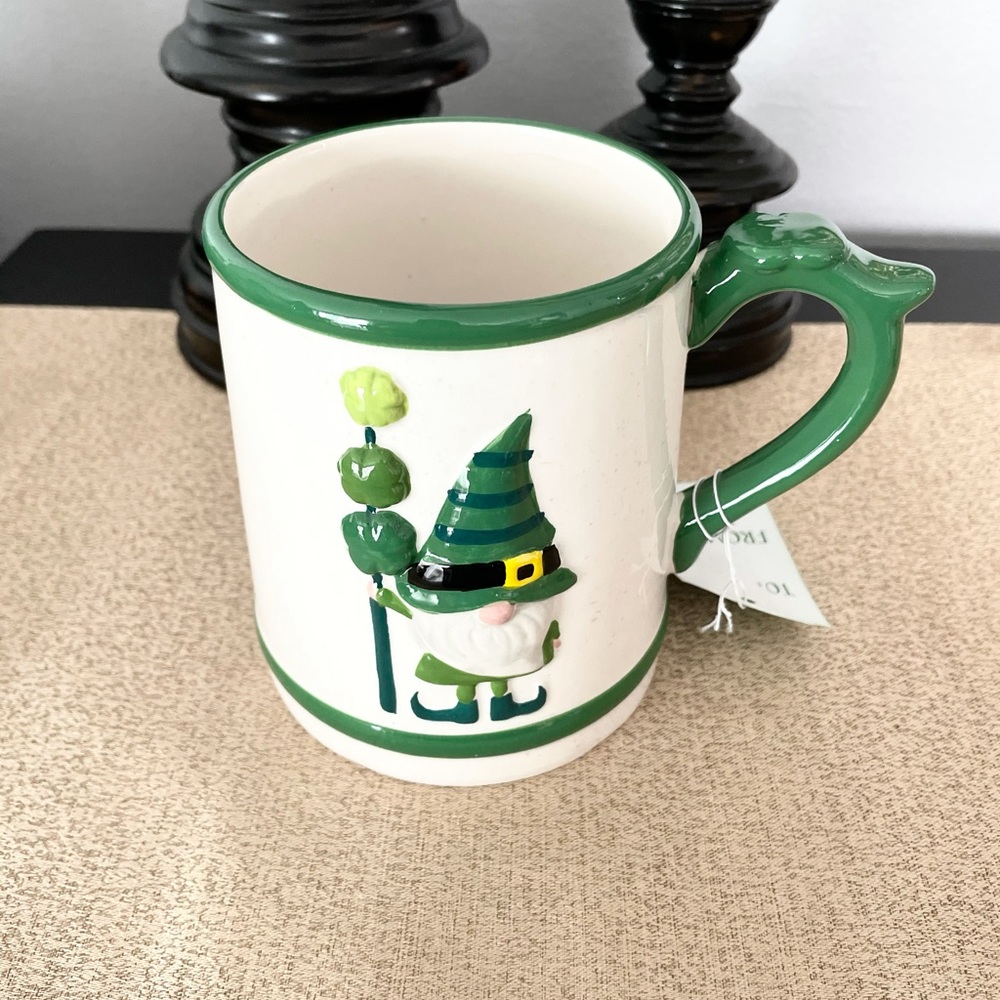 🆕St.Patrick’s Lucky Leprechaun Gnome Ceramic Mug